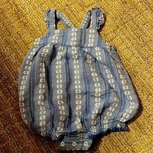 Girls Embroidered Romper 12M